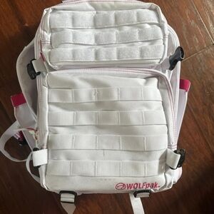 !! SOLD!! Cross-listed & sold! WOLF White and Pink Tactical Backpack 35L